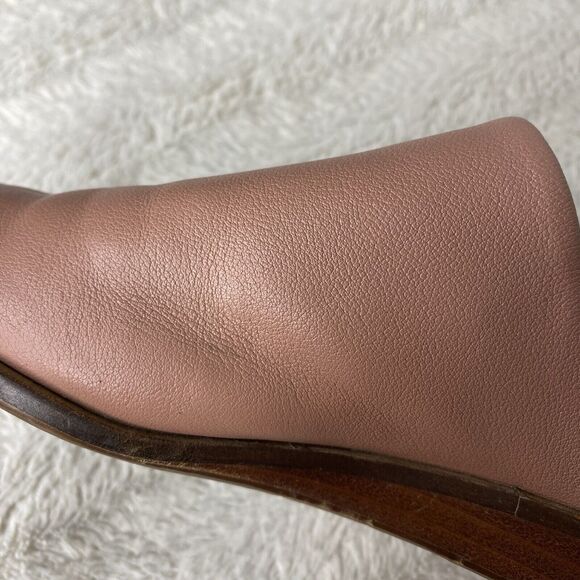 Kelsi Dagger Brooklyn Mules Slip On Pointed Toe Mauve Pink Tie Detail Womens 7 - Picture 14 of 14